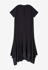 Sacai Asymmetric Midi Dress Black 2608324001_Black_54429883