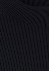 Sacai Crewneck Voile-Sleeved Sweater Black 2608336001_Black_54429909