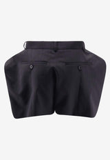 Sacai Pinstriped Mini Shorts Black 2608364001_Black_54429828