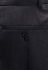 Sacai Pinstriped Mini Shorts Black 2608364001_Black_54429828