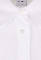 Aspesi Long-Sleeved Linen Shirt Beige 5422C19585072_Natural_54417895