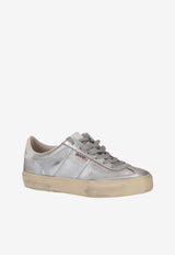 Golden Goose DB Soul-Star Laminated Leather Low-Top Sneakers Silver GWF00464F008348_70192