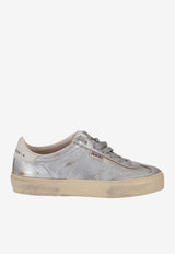 Golden Goose DB Soul-Star Laminated Leather Low-Top Sneakers Silver GWF00464F008348_70192