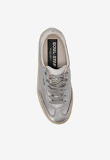 Golden Goose DB Soul-Star Laminated Leather Low-Top Sneakers Silver GWF00464F008348_70192