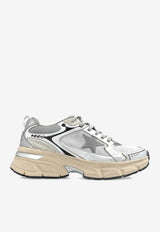 Golden Goose DB Lightstar Nappa and Mesh Running Sneakers Silver GWF00724F007843_60320