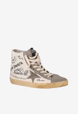 Golden Goose DB Francy Printed High-Top Sneakers Multicolor GWF00113F003441_81572