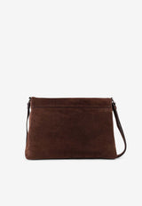 Orciani Peach Suede Messenger Bag Brown P00733PEATESTA DI MORO_Dark Brown_54423203