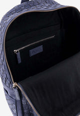 Orciani Woven Suede Leather Backpack Blue P00711PEWBLU_Blue_54423154