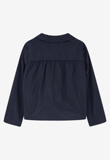 Aspesi Efemera Gathered Trim Blazer Navy N619P00801099_Black_54417811