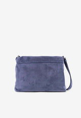 Orciani Peach Suede Messenger Bag Blue P00733PEABLU_Blue_54423171