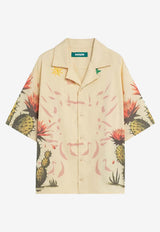 Barrow Cactus Print Poplin Shirt Beige S6BWUASI068013_Beige_54417860