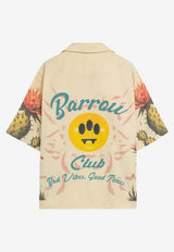Barrow Cactus Print Poplin Shirt Beige S6BWUASI068013_Beige_54417860