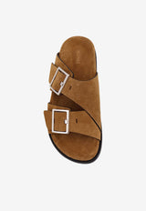 ALOHAS Alba Suede Sandals Brown S10118503TAN_Brown_54417859