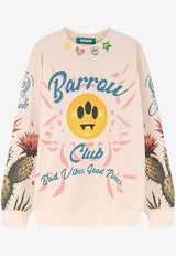 Barrow Cactus Print Logo Sweatshirt Beige S6BWUASW067013_Beige_54417821
