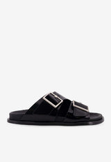 ALOHAS Alba Leather Buckled Sandals Black S10101201black_Black_54417823
