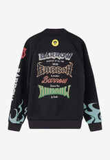 Barrow Printed Nylon and Mesh Bomber Jacket Black S6BWUABO026110_Black_54417836