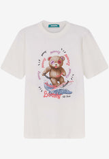 Barrow Logo Bear Print T-shirt White S6BWUATH078412_Cocco_54417888