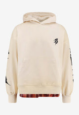 Barrow Logo Print Hooded Sweatshirt Beige S6BWUAHS021013_Beige_54417837