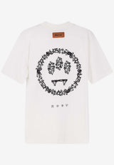 Barrow Logo Print Crewneck T-shirt White S6BWUATH085412_Cocco_54417853