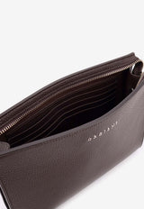 Orciani Hammered Leather Clutch Ebony SU0127MICEBANO_Ebony_54423216
