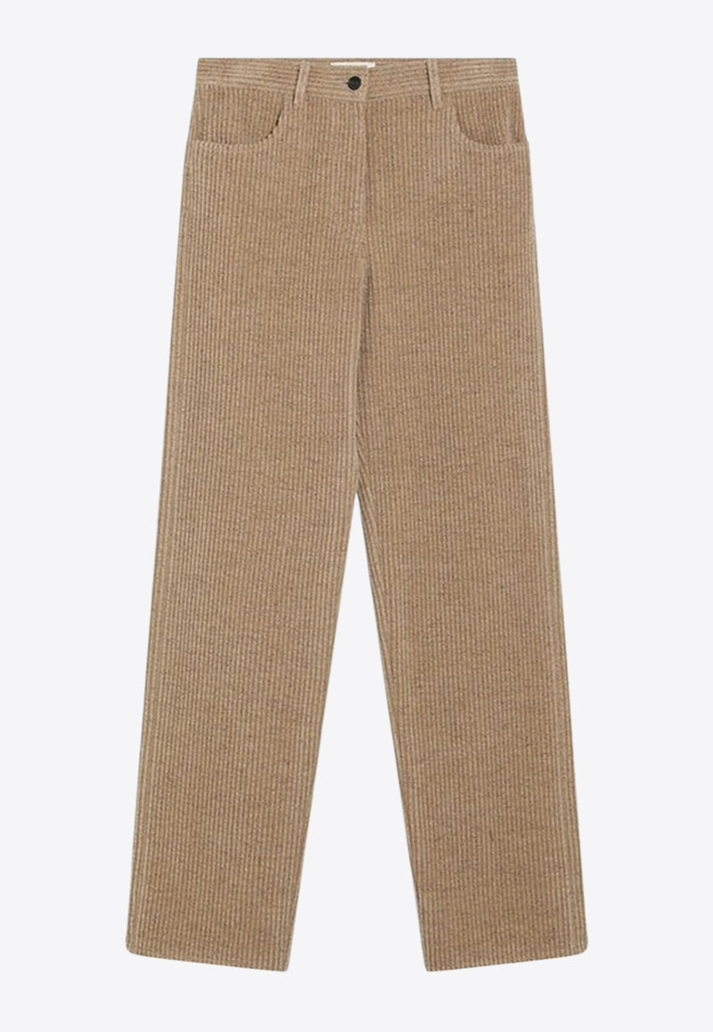 The Row Clair Corduroy Straight-Leg Pants Beige 10367W4018/R_THERO-ANI