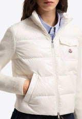 Moncler Padded Zip-Up Jacket White L10939B00023M7774_034