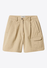 Miu Miu Embroidered Bermuda Shorts Beige MP1973SOOO19CU_F0065