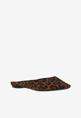 Saint Laurent Lido Leopard Print Flat Mules Brown 825329AAC4B_2094