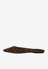 Saint Laurent Lido Leopard Print Flat Mules Brown 825329AAC4B_2094