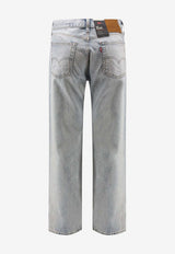 Levi's Logo-Tagged Buttoned Jeans Blue 000LO0005_Baby blue essentials_54420817