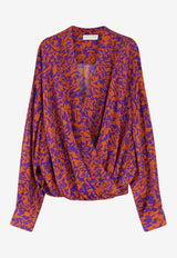 Camiel Printed V-neck Blouse