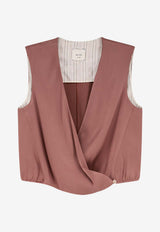 ALYSI Criss Over V-neck Top Pink 116261P6221BLUSH_Pink_54418028