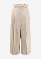 ALYSI Straight-Leg Linen Pants Beige 116114P6057BURRO_BURRO_54418005