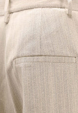 ALYSI Straight-Leg Linen Pants Beige 116114P6057BURRO_BURRO_54418005