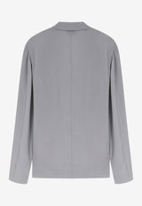 ALYSI Single-Breasted Silk Blazer Gray 116828P6209PL_Polvere_54418051