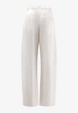 ALYSI Straight-Leg Linen Blend Pants White 116151P6062GESSO_Gesso_54418068