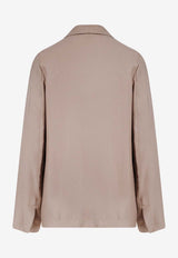 ALYSI Double-Breasted Silk Blazer Beige 116830P6219TAUPE_Beige_54418034