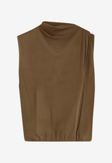 Soeur Idris Oversized Sleeveless Top Green TSH0737IDRISBEI4726S_BEIGEVERT_54423118