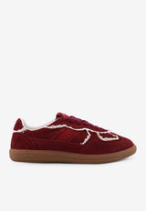 ALOHAS TB 490 Crochet-Trimmed Suede Sneakers Purple S10082303burgundy_Purple_54418031