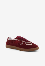 ALOHAS TB 490 Crochet-Trimmed Suede Sneakers Purple S10082303burgundy_Purple_54418031