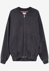 ALYSI Zip-Up Bomber Jacket Gray 116916P6062LQ_Liquirizia_54418040