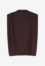 Soeur Idris Oversized Sleeveless Top Brown TSH0737IDRISMAR0326S_Marronfonce_54423187