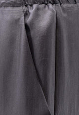 ALYSI Wide-Leg Drawstring Pants Gray 116169P6219ASF_Grey_54418041