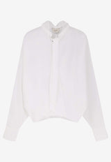 ALYSI V-neck Blouse with Bow White 116218P6015BI_White_54418065