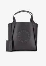 Stella McCartney Studded Logo Faux Leather Tote Bag Gray 7B0031WP0563_1164