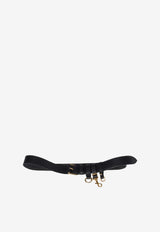 Miu Miu Monogram Leather Belt Black 5CC7202G7U_F0002