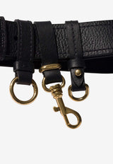 Miu Miu Monogram Leather Belt Black 5CC7202G7U_F0002