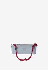 Miu Miu Embroidered Logo Shoulder Bag Blue 5NE8532IA7_F05DH
