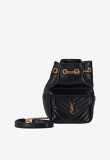 Saint Laurent Mini Joe Quilted Leather Bucket Bag Black 7607451EL07_1000