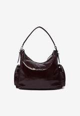 Stella McCartney Dartmoor Patent Leather Shoulder Bag Dark Brown 7B0178WP0632_6011